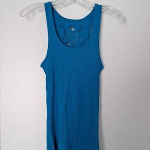 Turquoise Aerie Boy Tank with Lace Detail (Back)